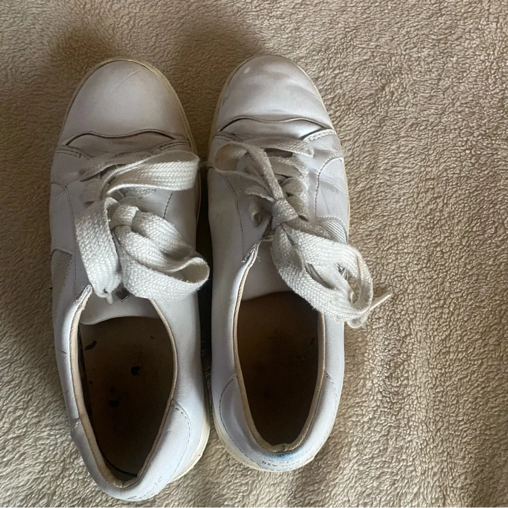 Kate Spade New York‎ Fez Sneakers Womens Size 6B White Leather Shoes Classic